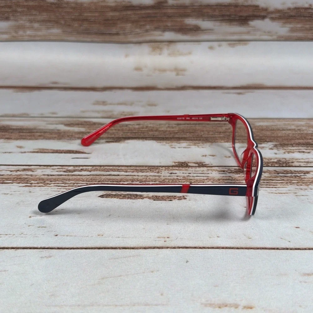 Guess GU9179 090 Blue Red Full Rim Eyeglass Frames 49-15-135 Case Used